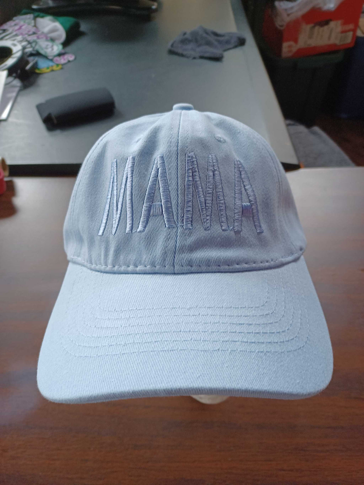 MAMA Cotton Hats in spring colors with adjustable fit and embroidered design for comfort and durability
