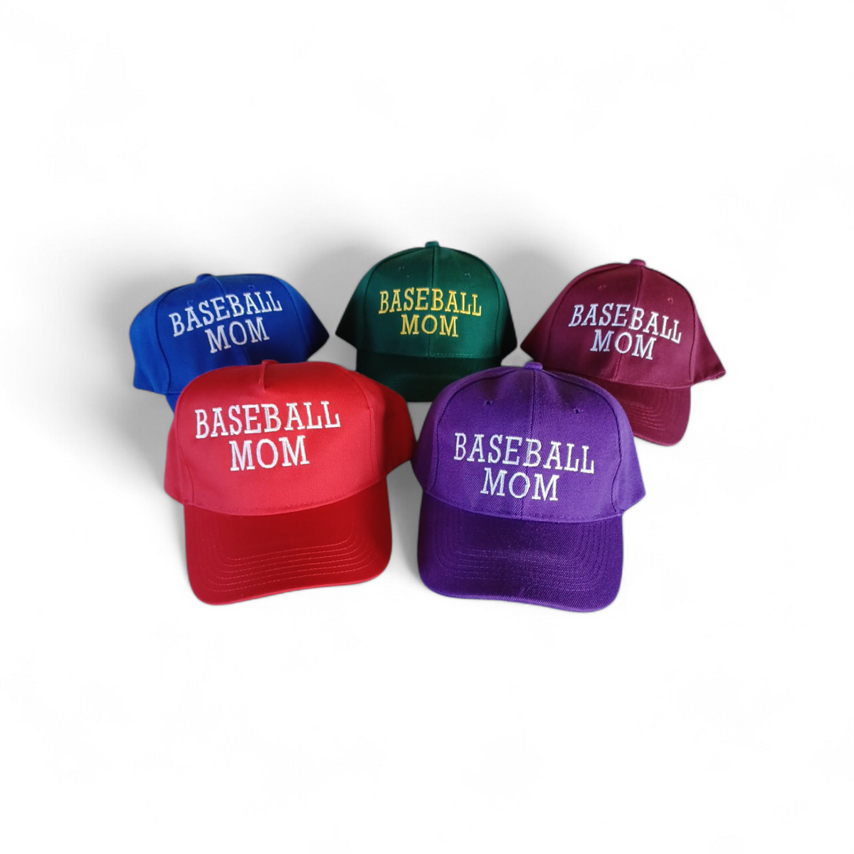 Adjustable 100% cotton Mom Ball Hats for softball and baseball moms with sun protection and team spirit design